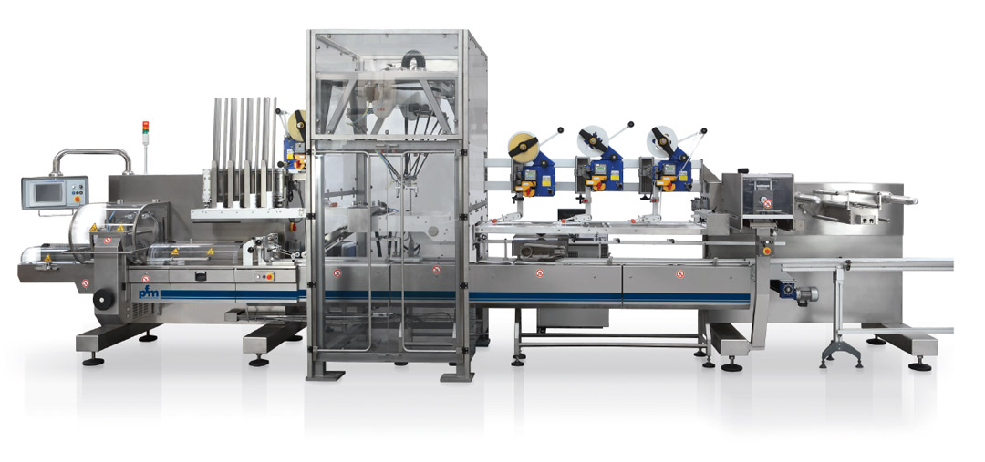 Wet Wipes Packaging Line PFM Scirocco with lid applicator Robot
